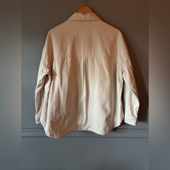 Zara | lightweight | denim | ivory | shacket | M - Picture 5 of 10